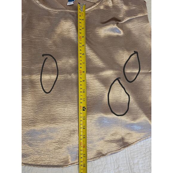NWT Metallic Gold Cami Tank Top Sleeveless Blouse Women's Large Tall Old Navy - Picture 6 of 7